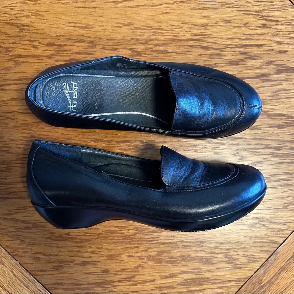 *DANSKO* Black Leather Loafers Size 40